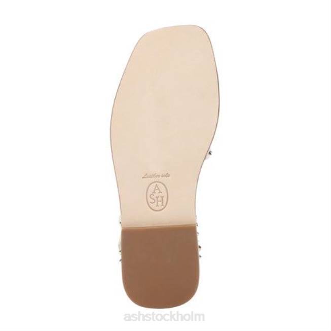 se ASH kvinnor maeva platt sandal med kvadratisk dubb ren 8XTP73 sandaler