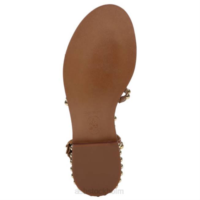 se ASH kvinnor platt sandal med kraftig tofs ny kanel 8XTP68 sandaler