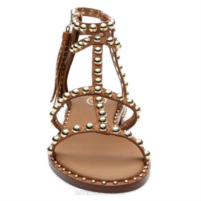 se ASH kvinnor platt sandal med kraftig tofs ny kanel 8XTP68 sandaler