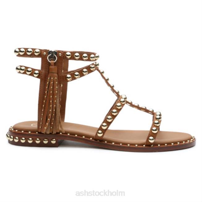 se ASH kvinnor platt sandal med kraftig tofs ny kanel 8XTP68 sandaler