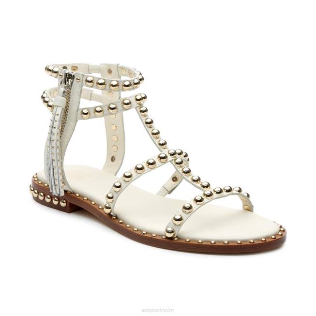 se ASH kvinnor platt sandal med kraftig tofs ren 8XTP69 sandaler