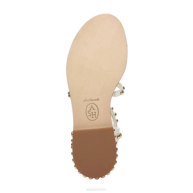 se ASH kvinnor platt sandal med kraftig tofs ren 8XTP69 sandaler