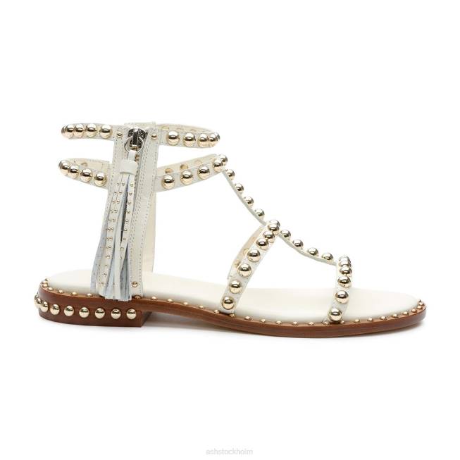 se ASH kvinnor platt sandal med kraftig tofs ren 8XTP69 sandaler