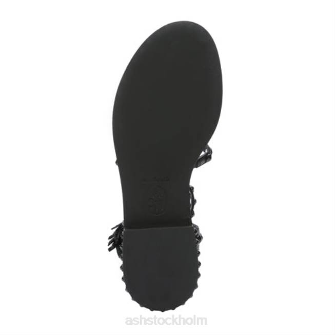 se ASH kvinnor power bis tonal dubbade tofs platt sandal svart 8XTP67 sandaler
