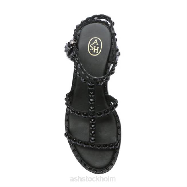 se ASH kvinnor power bis tonal dubbade tofs platt sandal svart 8XTP67 sandaler