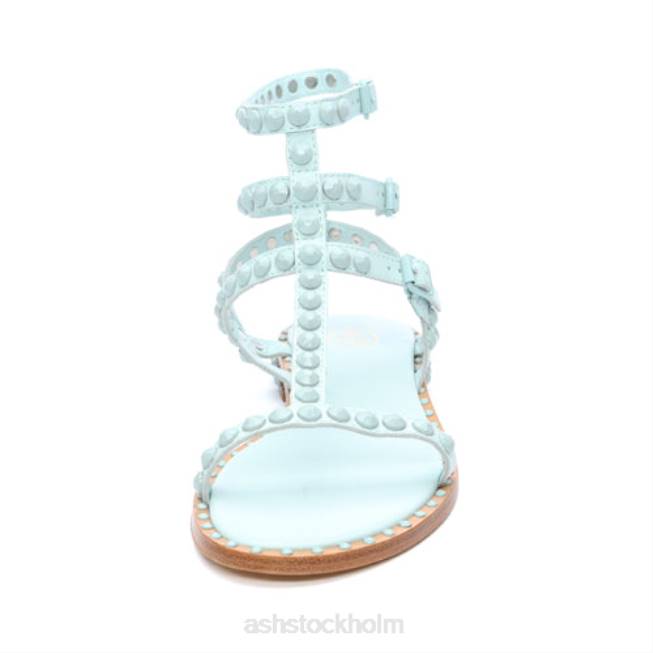 se ASH kvinnor spela en platt sandal med tonprydda färger dimmigt blått/dimmigt blått 8XTP59 sandaler