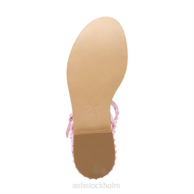 se ASH kvinnor spela en platt sandal med tonprydda färger kristallrosa 8XTP58 sandaler
