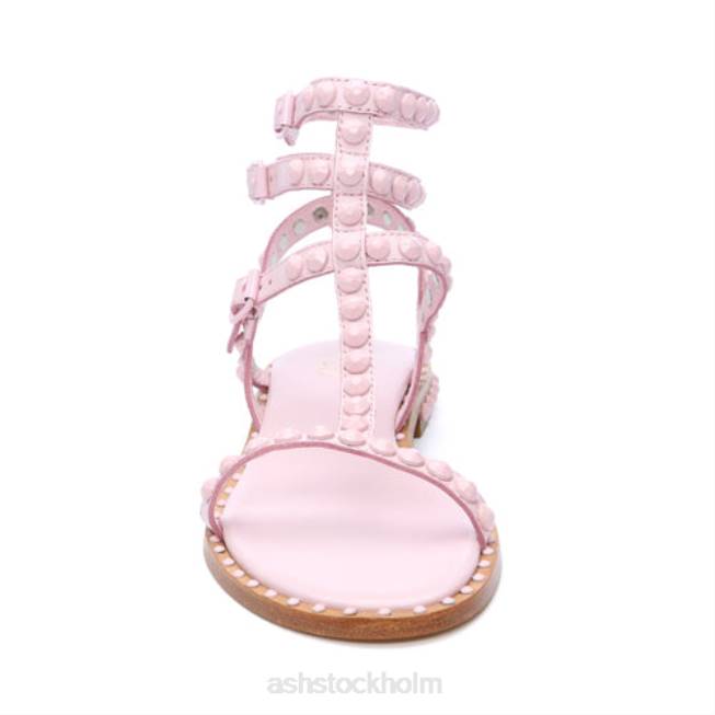 se ASH kvinnor spela en platt sandal med tonprydda färger kristallrosa 8XTP58 sandaler