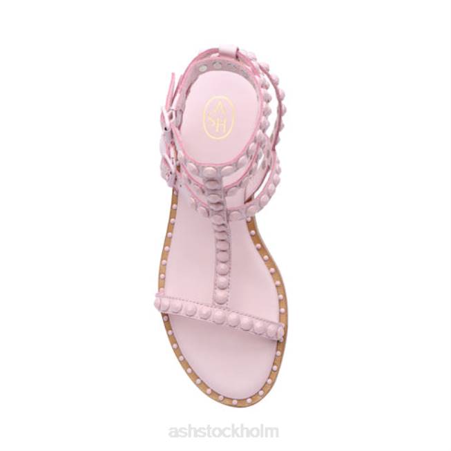 se ASH kvinnor spela en platt sandal med tonprydda färger kristallrosa 8XTP58 sandaler
