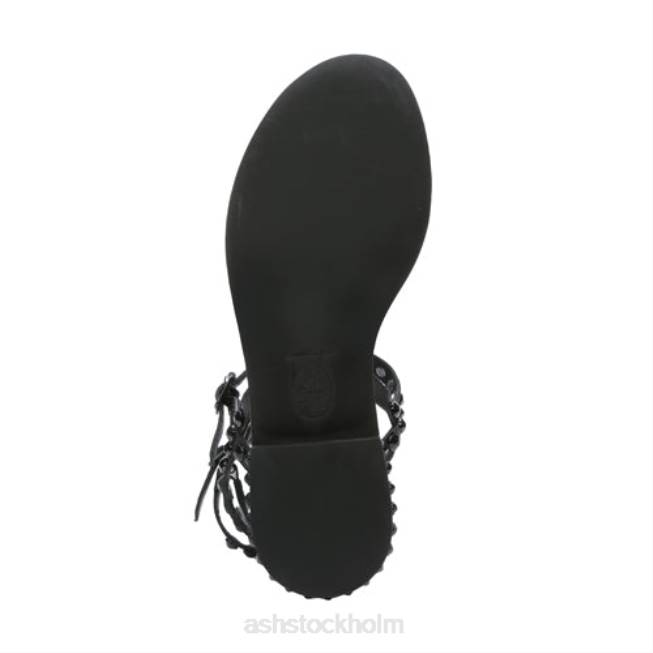 se ASH kvinnor spela en platt sandal med tonprydda färger svart 8XTP57 sandaler
