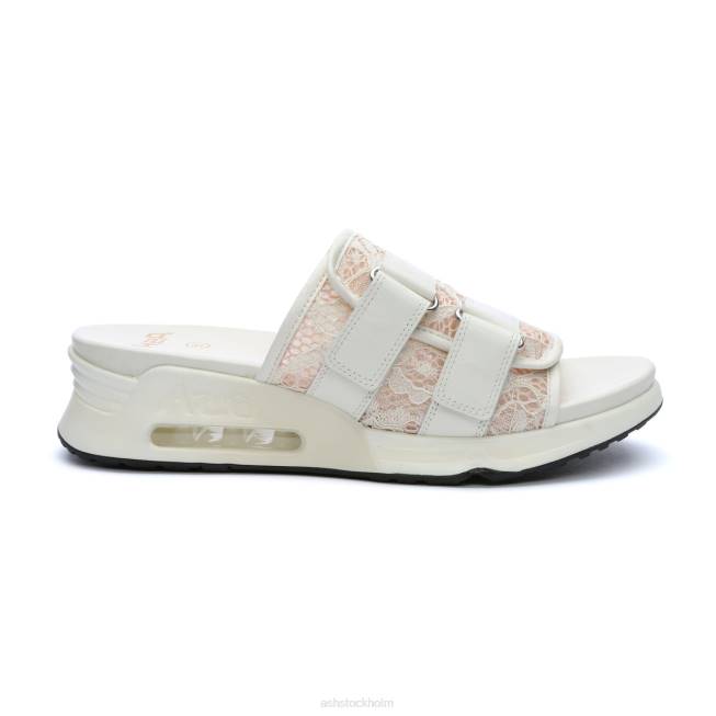 se ASH kvinnor lou sportsandal i spets benvitt/gardenia-rosa salt 8XTP66 sandaler