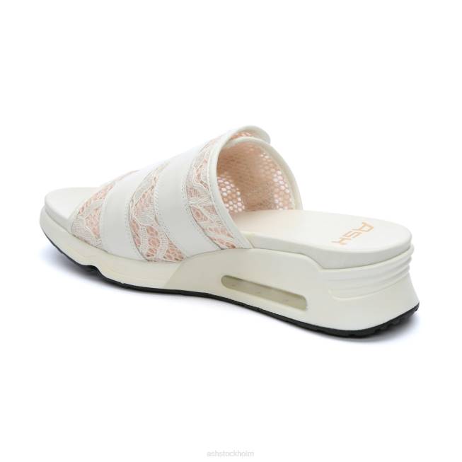 se ASH kvinnor lou sportsandal i spets benvitt/gardenia-rosa salt 8XTP66 sandaler