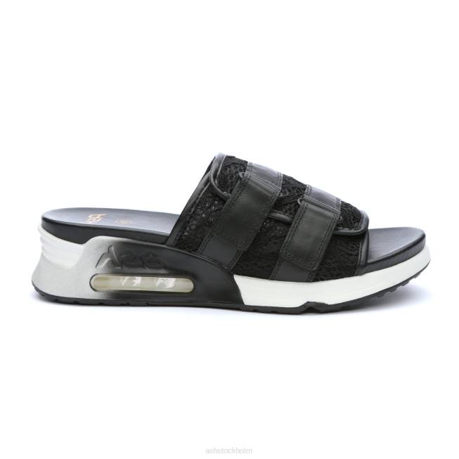 se ASH kvinnor lou sportsandal i spets svart 8XTP65 sandaler