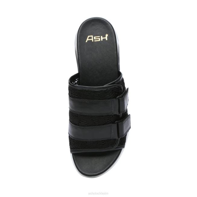 se ASH kvinnor lou sportsandal i spets svart 8XTP65 sandaler