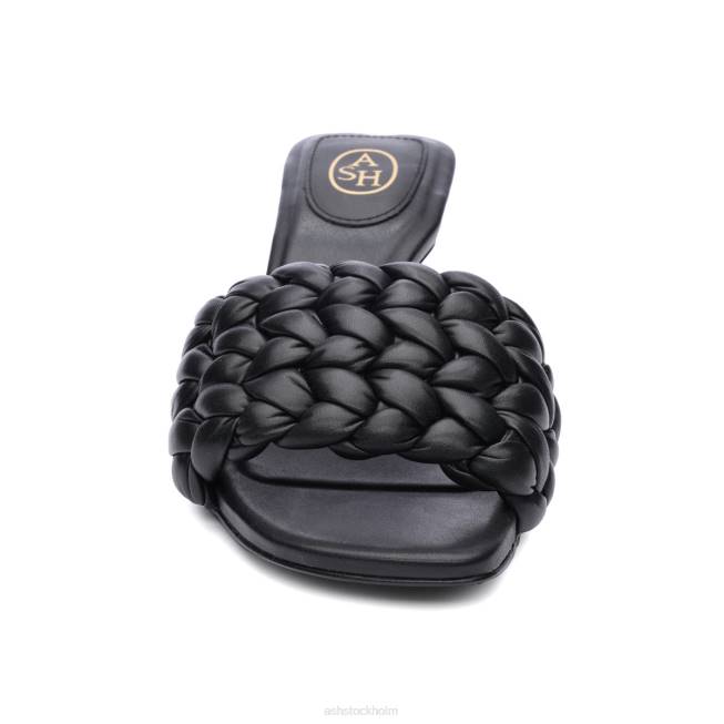 se ASH kvinnor rosor vävd klänning sandal svart 8XTP63 sandaler
