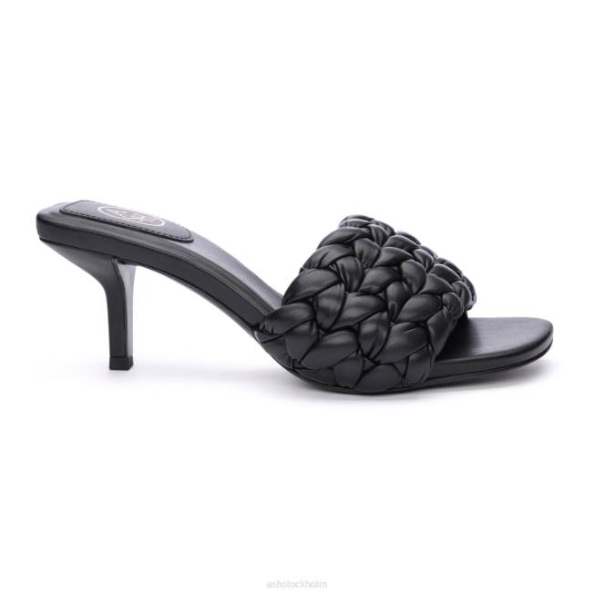se ASH kvinnor rosor vävd klänning sandal svart 8XTP63 sandaler