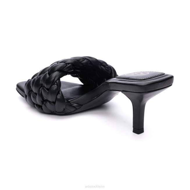 se ASH kvinnor rosor vävd klänning sandal svart 8XTP63 sandaler