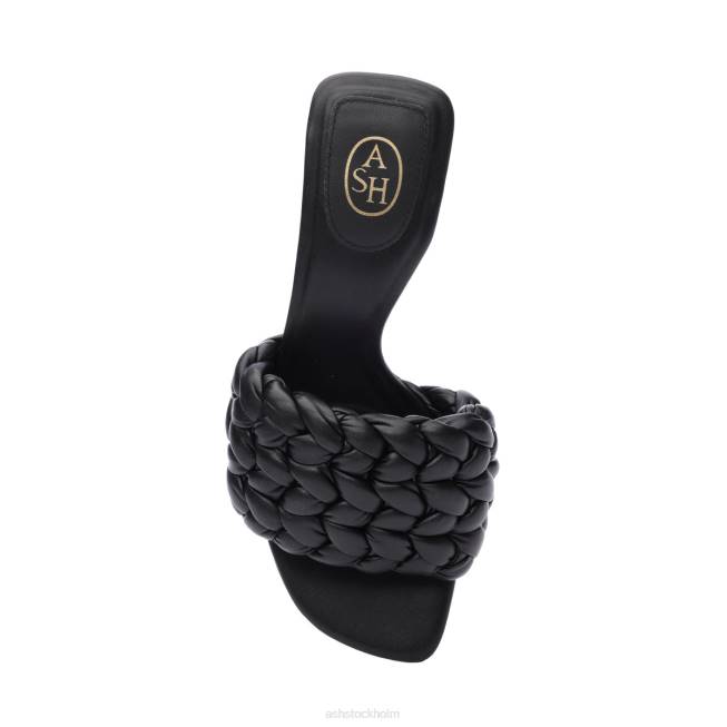 se ASH kvinnor rosor vävd klänning sandal svart 8XTP63 sandaler