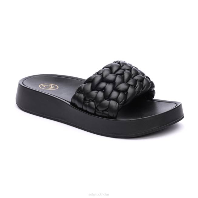 se ASH kvinnor victoria vävd plattformssandal svart 8XTP42 sandaler