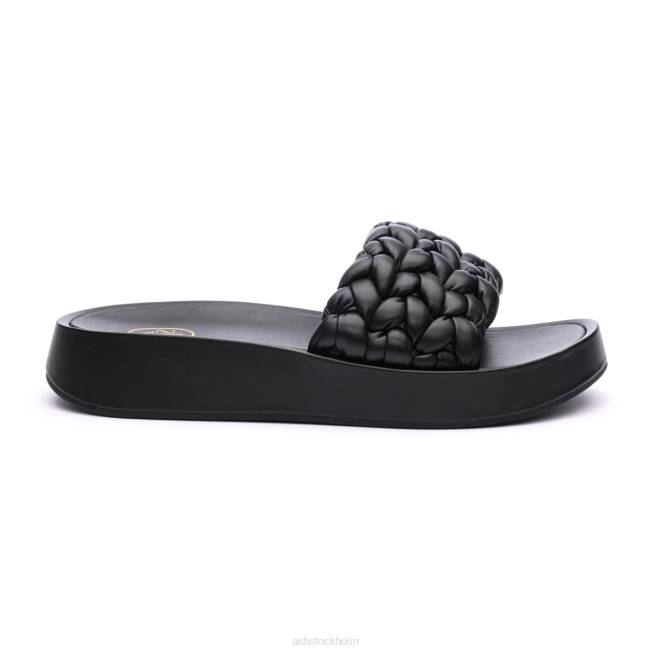 se ASH kvinnor victoria vävd plattformssandal svart 8XTP42 sandaler