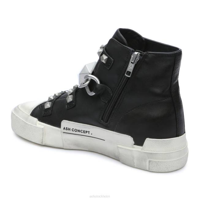 se ASH kvinnor galaxy chain dubbade hög topp sneaker svart silver 8XTP33 sneakers