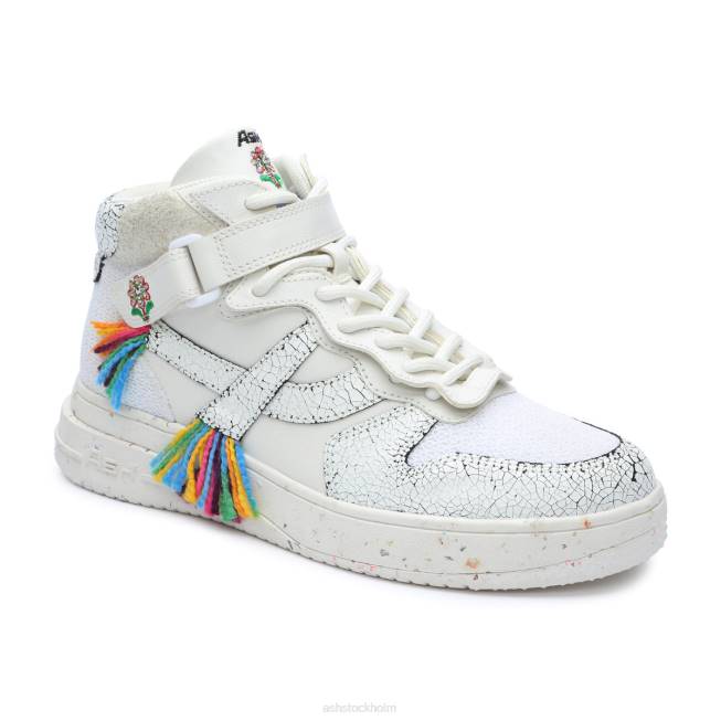 se ASH kvinnor parker rainbow high top sneaker vit/flerfärgad 8XTP16 sneakers