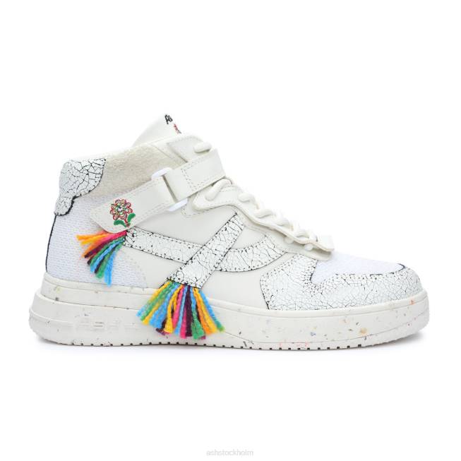se ASH kvinnor parker rainbow high top sneaker vit/flerfärgad 8XTP16 sneakers