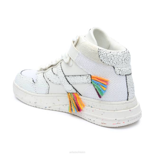 se ASH kvinnor parker rainbow high top sneaker vit/flerfärgad 8XTP16 sneakers