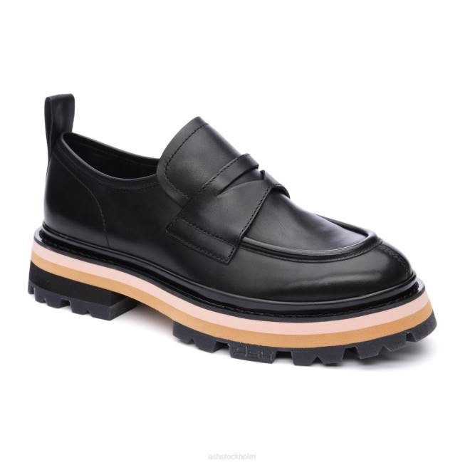 se ASH kvinnor genial bis platform penny loafer talk/svart 8XTP1 loafers