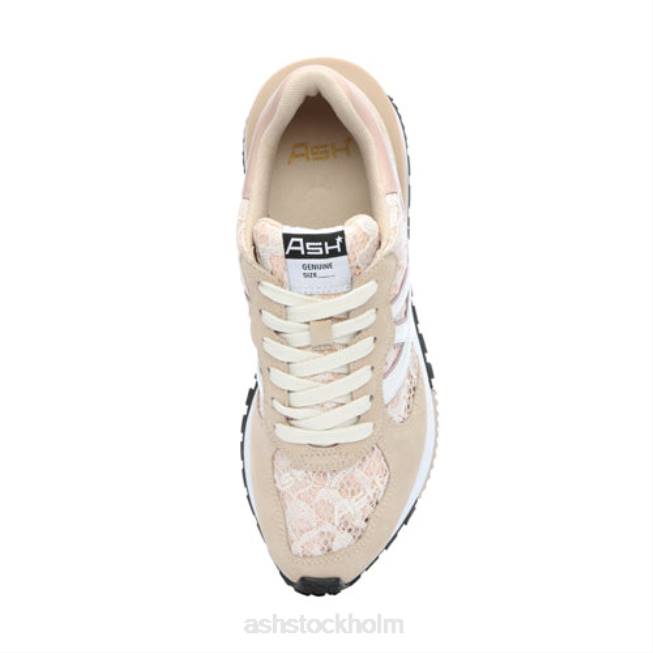 se ASH kvinnor giftig mode sneaker äggnöt/rosasalt/vit 8XTP19 sneakers