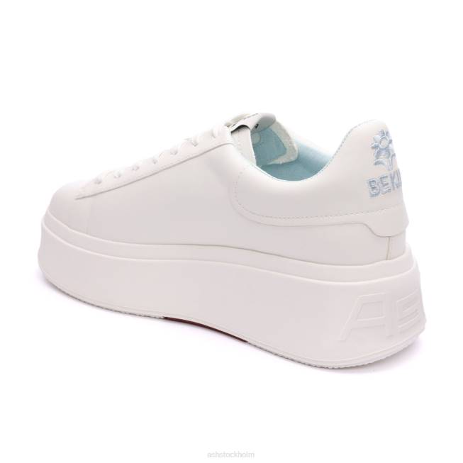 se ASH kvinnor moby be kind plattformssneaker vit/dimmblå 8XTP5 sneakers