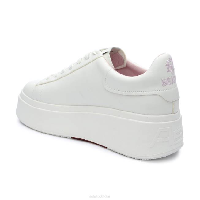 se ASH kvinnor moby be kind plattformssneaker vit/kristallrosa 8XTP6 sneakers