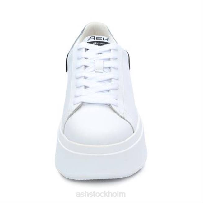 se ASH kvinnor moby metallic plattformssneaker vit/silver 8XTP24 sneakers