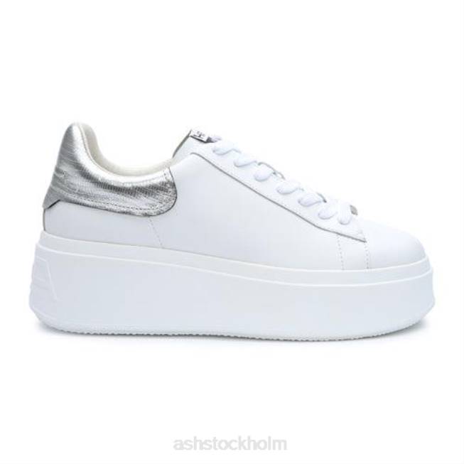 se ASH kvinnor moby metallic plattformssneaker vit/silver 8XTP24 sneakers