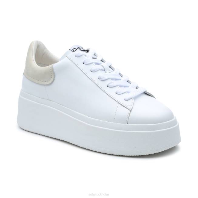 se ASH kvinnor moby platform sneaker vit/äggnugg 8XTP10 sneakers