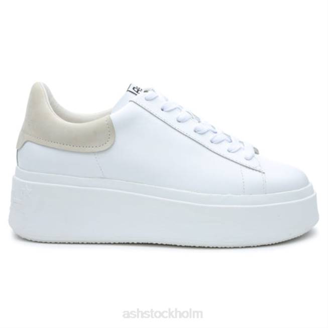 se ASH kvinnor moby platform sneaker vit/äggnugg 8XTP10 sneakers