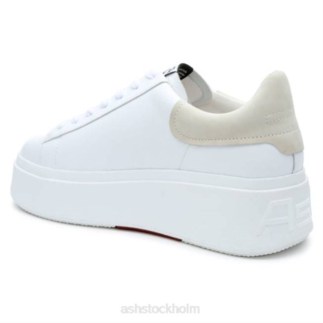 se ASH kvinnor moby platform sneaker vit/äggnugg 8XTP10 sneakers