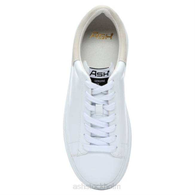 se ASH kvinnor moby platform sneaker vit/äggnugg 8XTP10 sneakers