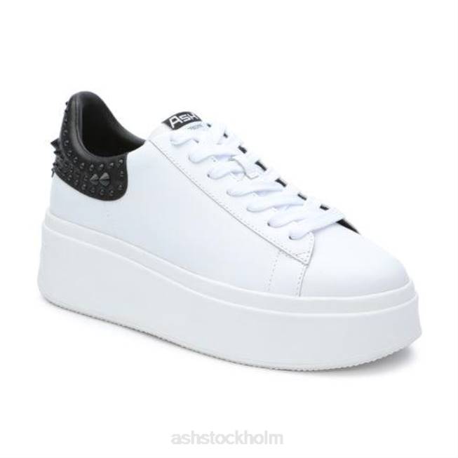 se ASH kvinnor moby studs sneaker med plattformsdubb Vit hud 8XTP3 sneakers