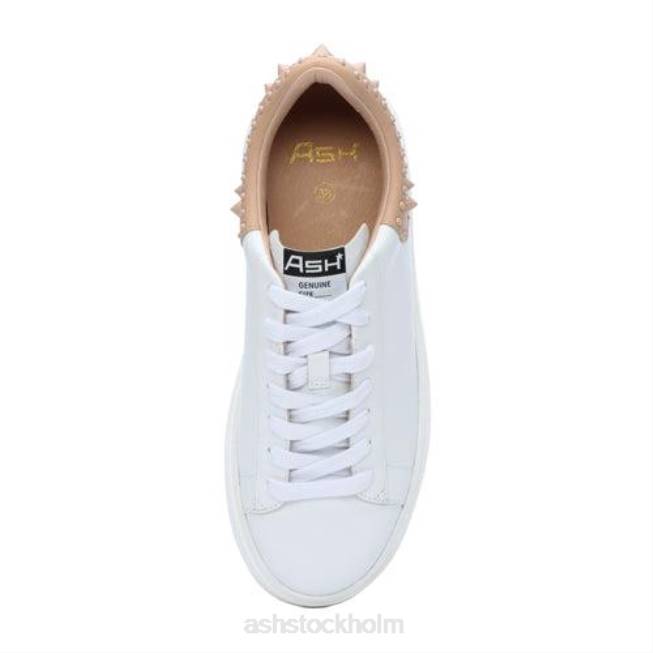 se ASH kvinnor moby studs sneaker med plattformsdubb Vit hud 8XTP3 sneakers