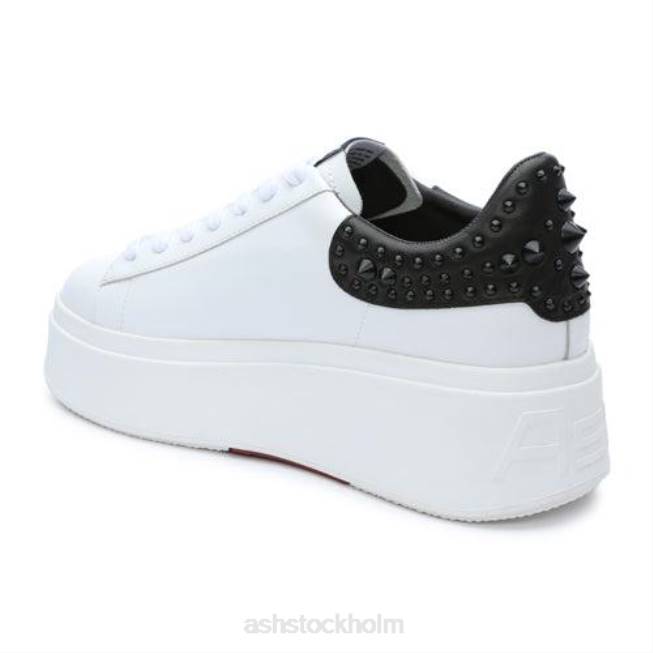 se ASH kvinnor moby studs sneaker med plattformsdubb Vit hud 8XTP3 sneakers