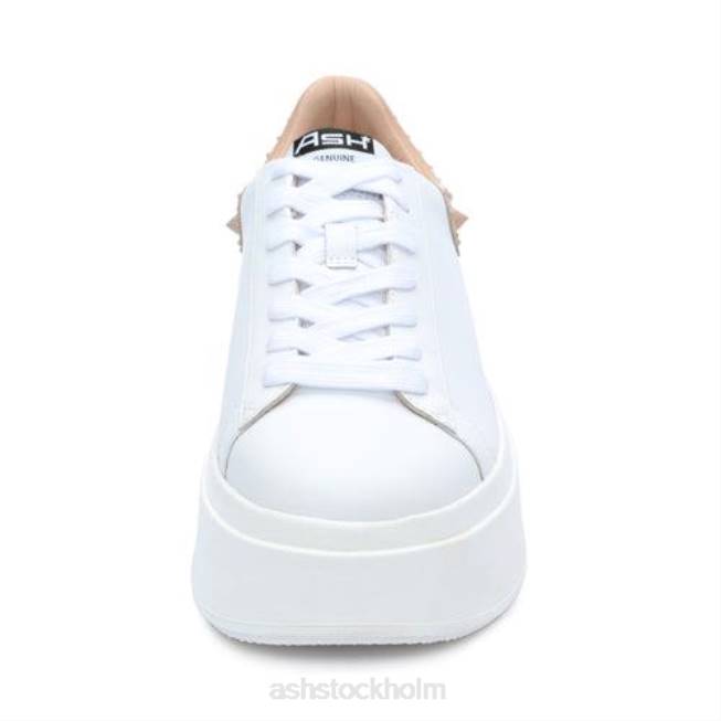 se ASH kvinnor moby studs sneaker med plattformsdubb Vit hud 8XTP3 sneakers