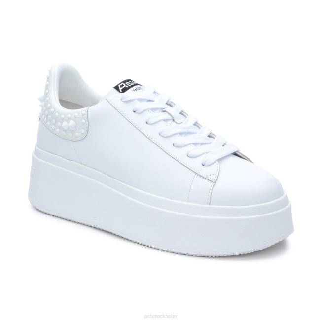 se ASH kvinnor moby studs sneaker med plattformsdubb vit 8XTP4 sneakers
