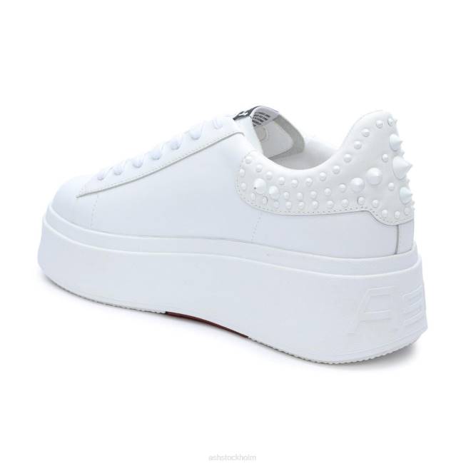 se ASH kvinnor moby studs sneaker med plattformsdubb vit 8XTP4 sneakers