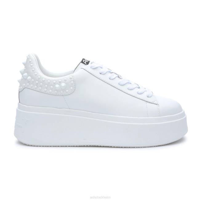 se ASH kvinnor moby studs sneaker med plattformsdubb vit 8XTP4 sneakers