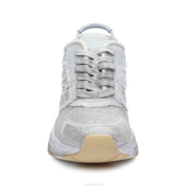 se ASH kvinnor race strass glitter mode sneaker silver 8XTP11 sneakers