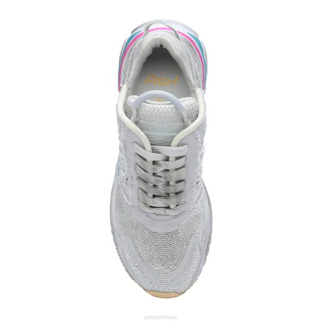 se ASH kvinnor race strass glitter mode sneaker silver 8XTP11 sneakers
