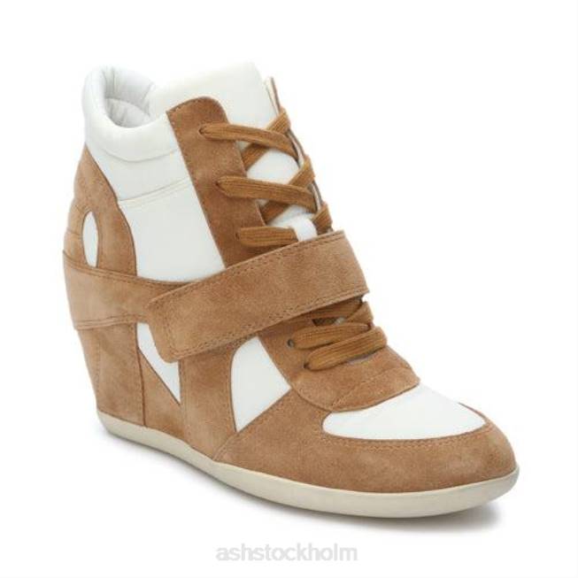 se ASH kvinnor bowie bis wedge sneaker gyllenbrun/benvit 8XTP22 sneakers
