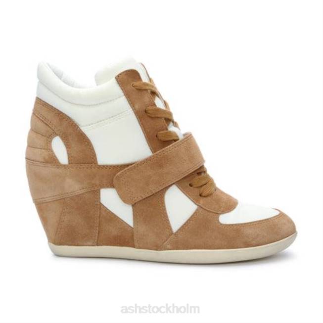 se ASH kvinnor bowie bis wedge sneaker gyllenbrun/benvit 8XTP22 sneakers