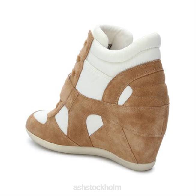 se ASH kvinnor bowie bis wedge sneaker gyllenbrun/benvit 8XTP22 sneakers